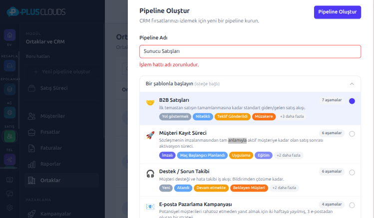 Yeni pipeline kurulumu